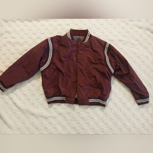 Men's Maroon Bomber Jacket